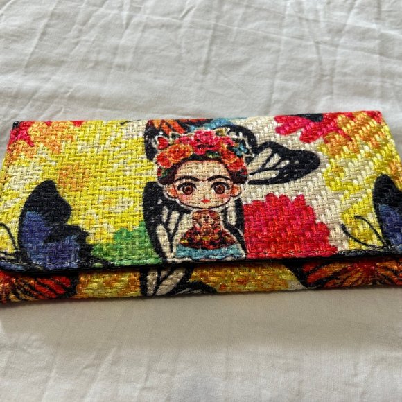 Artsy Funky Frieda Kahlo Butterfly Wallet - Picture 2 of 8